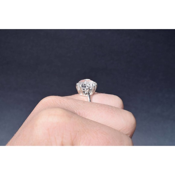 Simple Engagement Ring, Raw Crystal Rings for women size 5 6 7 8 9 - Picture 2 of 9